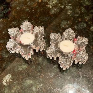 Crystal Snowflake Tealight Holders